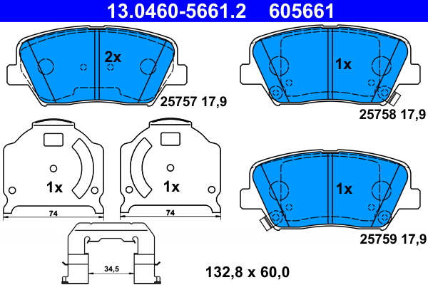 Remblokset ATE 13.0460-5661.2