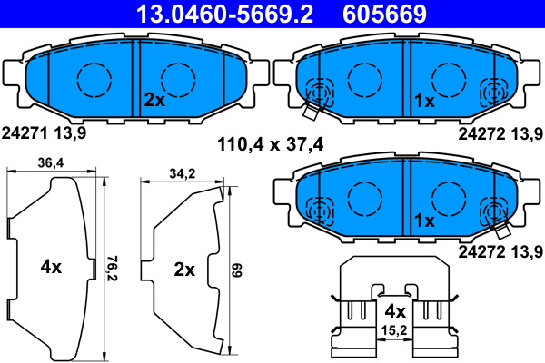 Remblokset ATE 13.0460-5669.2