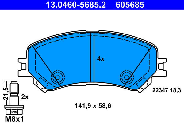 Remblokset ATE 13.0460-5685.2