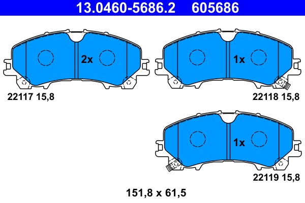 Remblokset ATE 13.0460-5686.2