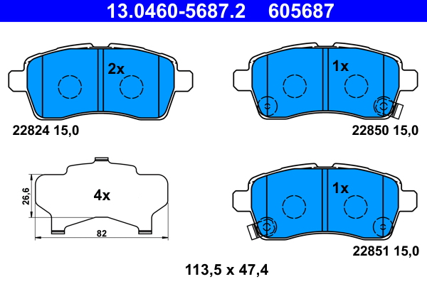 Remblokset ATE 13.0460-5687.2