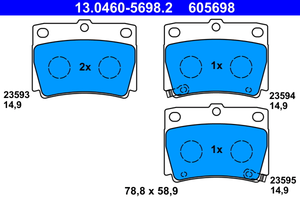 Remblokset ATE 13.0460-5698.2