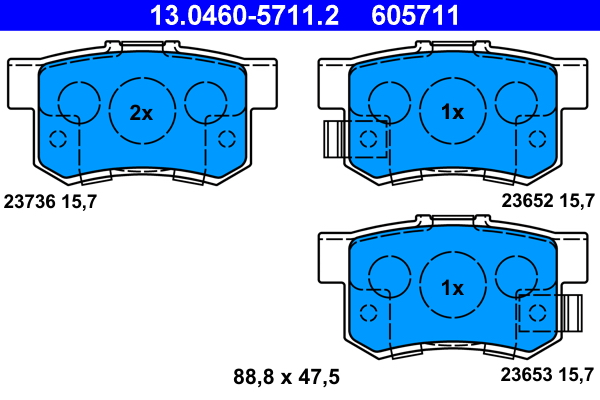 Remblokset ATE 13.0460-5711.2