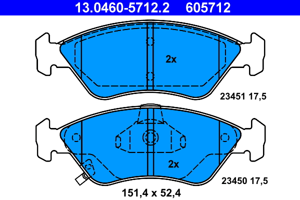 Remblokset ATE 13.0460-5712.2