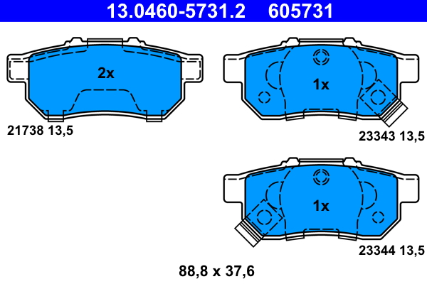 Remblokset ATE 13.0460-5731.2