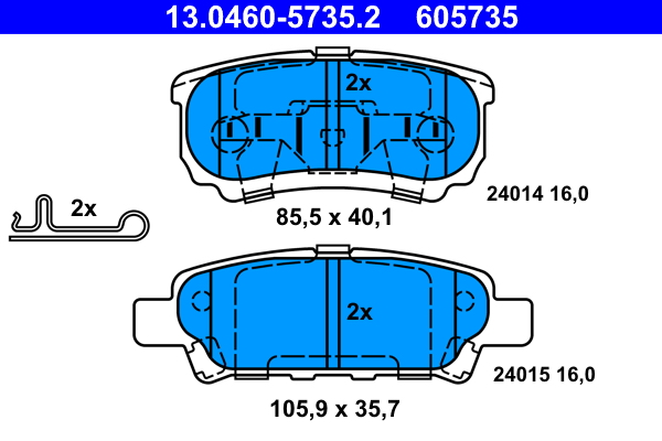 Remblokset ATE 13.0460-5735.2