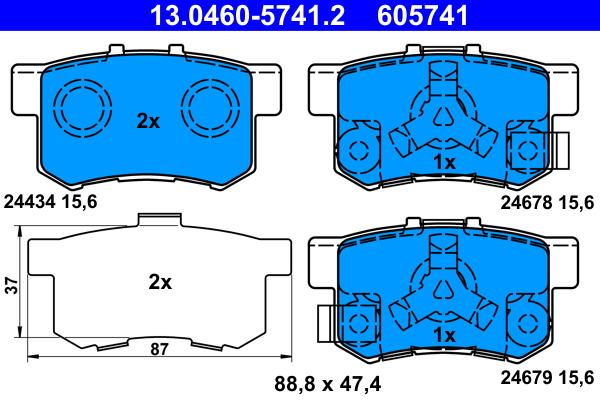 Remblokset ATE 13.0460-5741.2