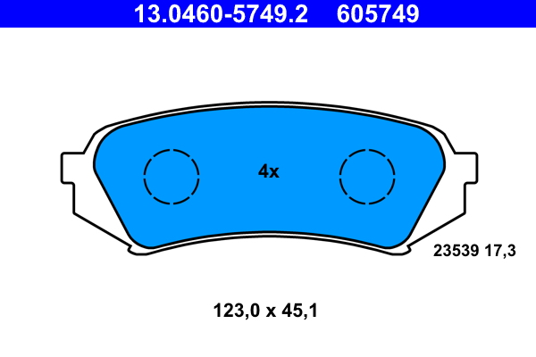 Remblokset ATE 13.0460-5749.2