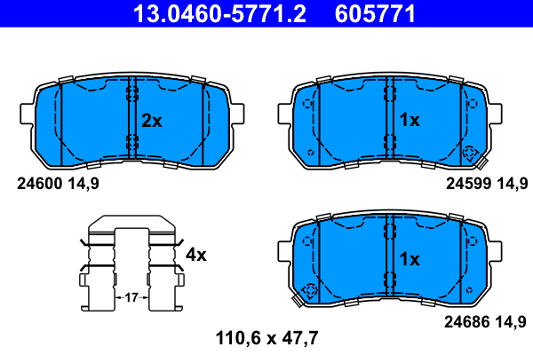 Remblokset ATE 13.0460-5771.2