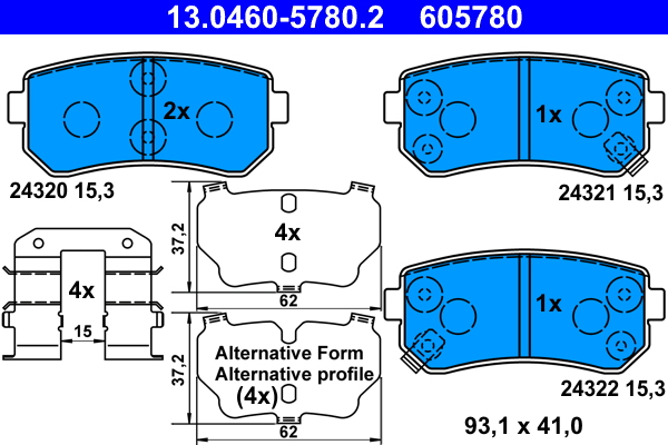 Remblokset ATE 13.0460-5780.2