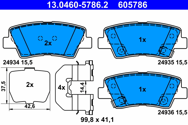 Remblokset ATE 13.0460-5786.2