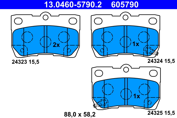 Remblokset ATE 13.0460-5790.2