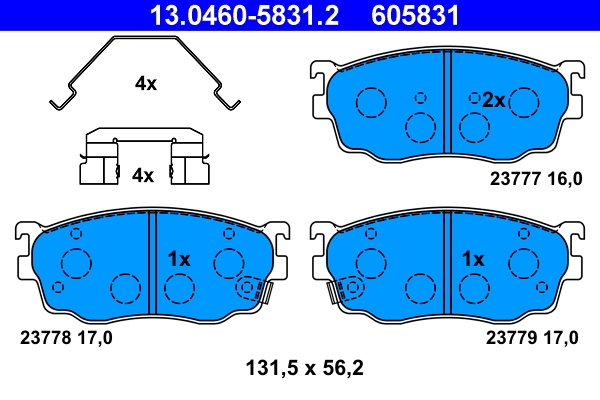 Remblokset ATE 13.0460-5831.2