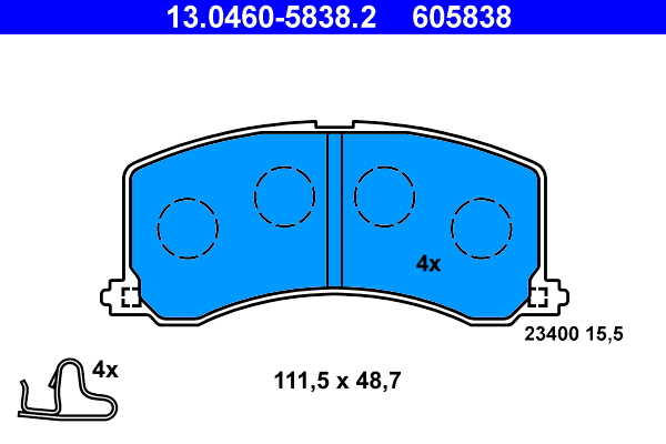 Remblokset ATE 13.0460-5838.2