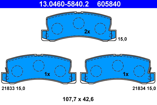 Remblokset ATE 13.0460-5840.2