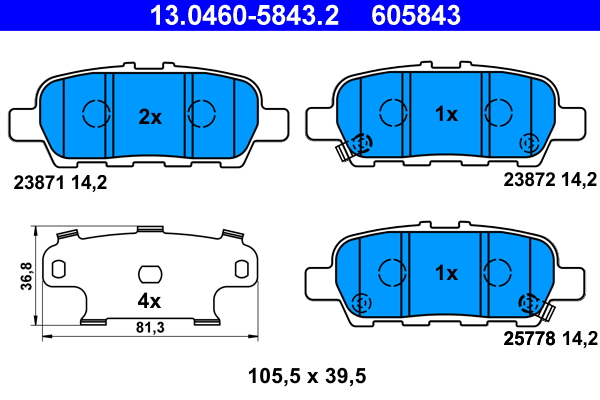 Remblokset ATE 13.0460-5843.2