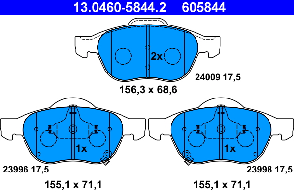Remblokset ATE 13.0460-5844.2