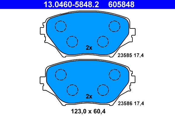 Remblokset ATE 13.0460-5848.2