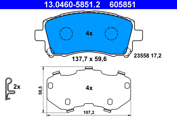 Remblokset ATE 13.0460-5851.2