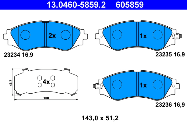 Remblokset ATE 13.0460-5859.2