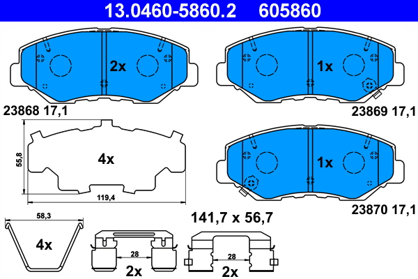 Remblokset ATE 13.0460-5860.2