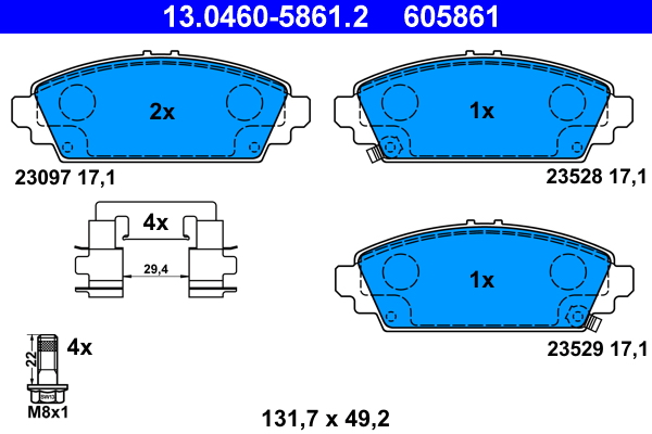 Remblokset ATE 13.0460-5861.2