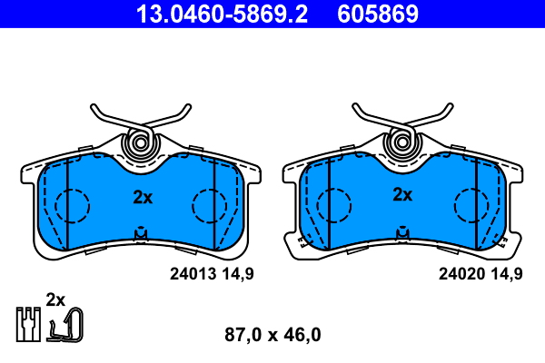 Remblokset ATE 13.0460-5869.2