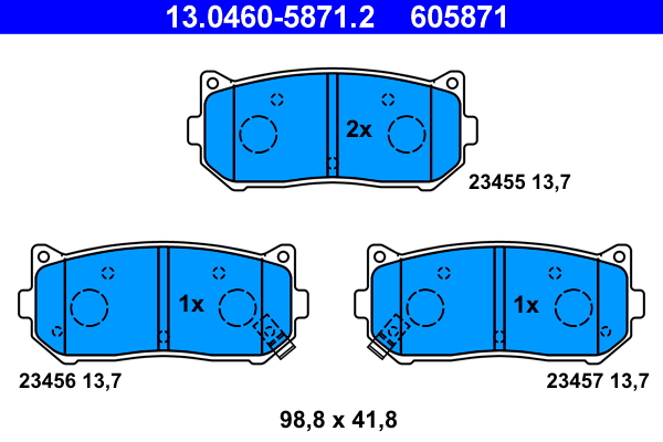 Remblokset ATE 13.0460-5871.2