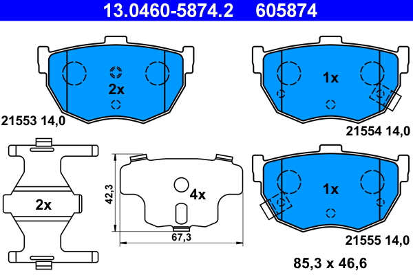 Remblokset ATE 13.0460-5874.2