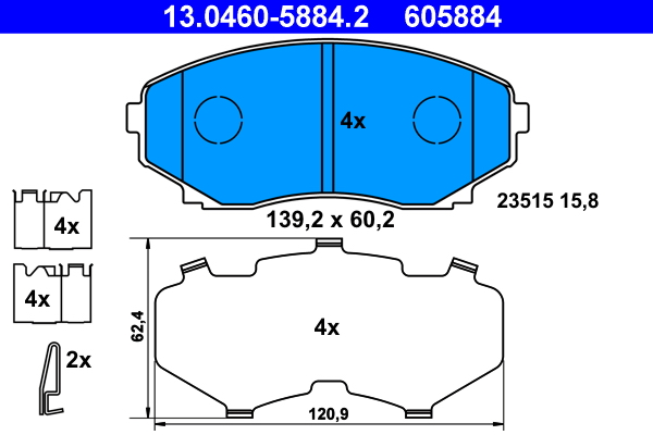 Remblokset ATE 13.0460-5884.2