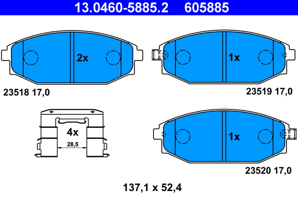 Remblokset ATE 13.0460-5885.2