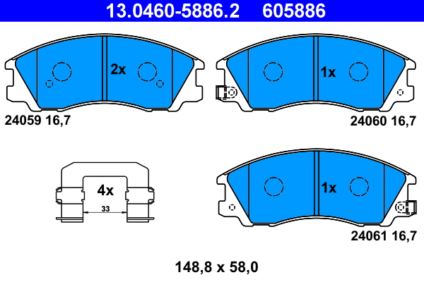 Remblokset ATE 13.0460-5886.2