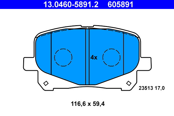 Remblokset ATE 13.0460-5891.2