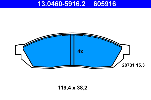 Remblokset ATE 13.0460-5916.2