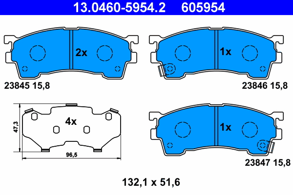 Remblokset ATE 13.0460-5954.2