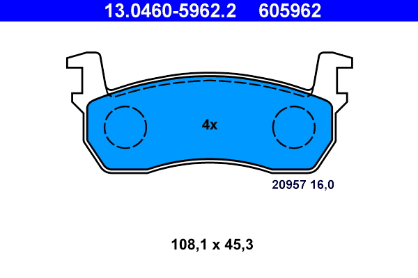 Remblokset ATE 13.0460-5962.2