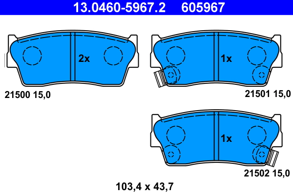 Remblokset ATE 13.0460-5967.2