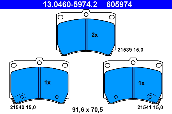 Remblokset ATE 13.0460-5974.2