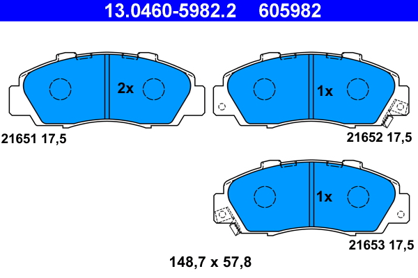 Remblokset ATE 13.0460-5982.2