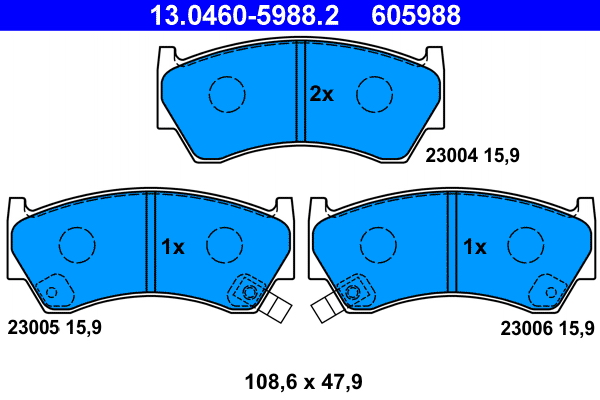 Remblokset ATE 13.0460-5988.2