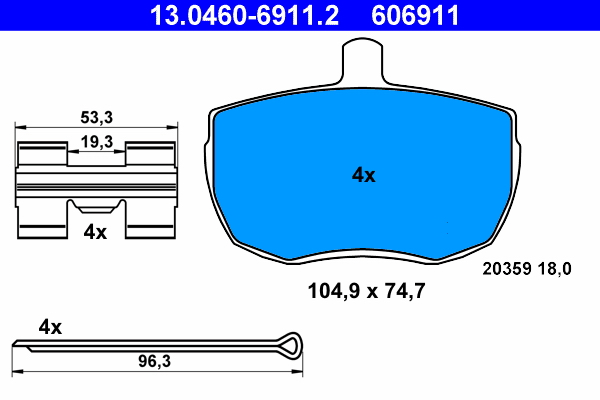 Remblokset ATE 13.0460-6911.2