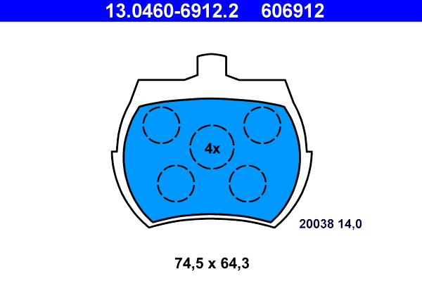 Remblokset ATE 13.0460-6912.2