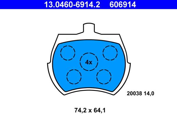 Remblokset ATE 13.0460-6914.2