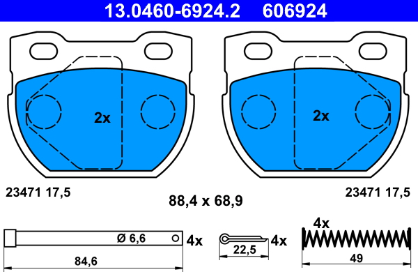 Remblokset ATE 13.0460-6924.2