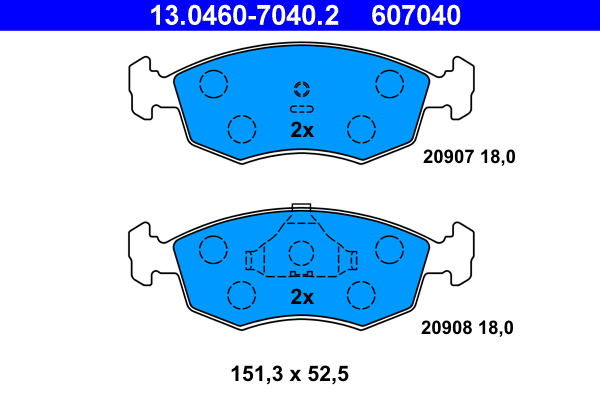 Remblokset ATE 13.0460-7040.2