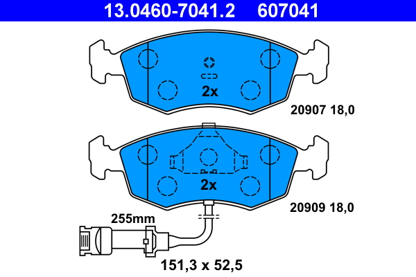 Remblokset ATE 13.0460-7041.2