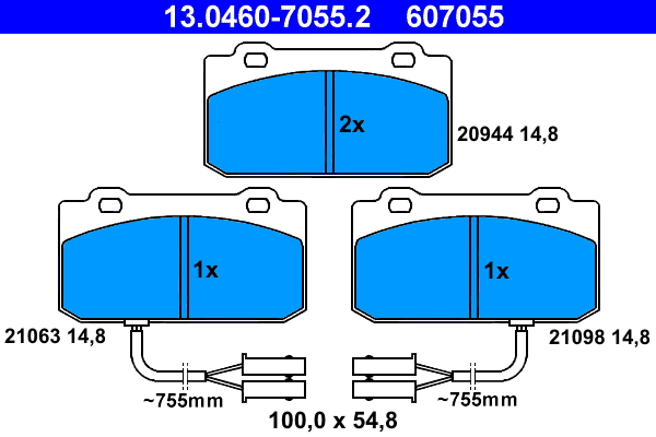 Remblokset ATE 13.0460-7055.2