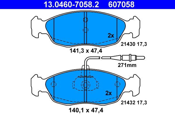 Remblokset ATE 13.0460-7058.2