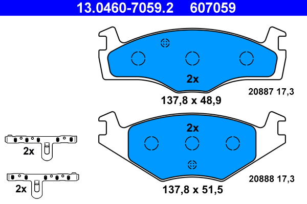 Remblokset ATE 13.0460-7059.2