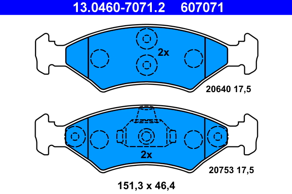 Remblokset ATE 13.0460-7071.2